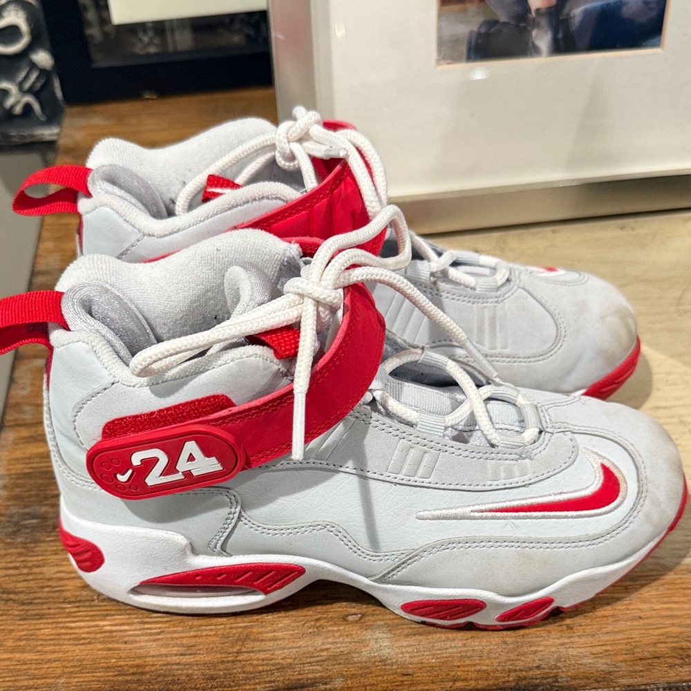 Nike 24 youth Shoes with Red Accents basketball worn a couple times